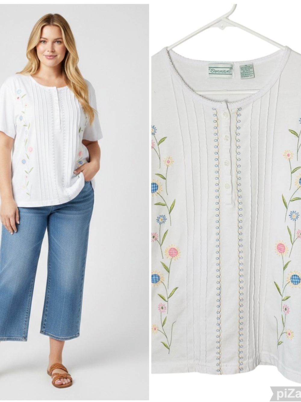 VINTAGE SHENANIGANS Floral Embroidered Top